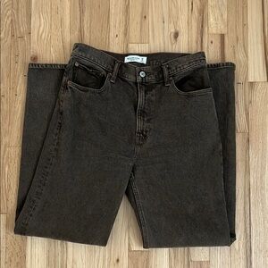 Abercrombie & Fitch Brown High Rise 90s Relaxed Jean